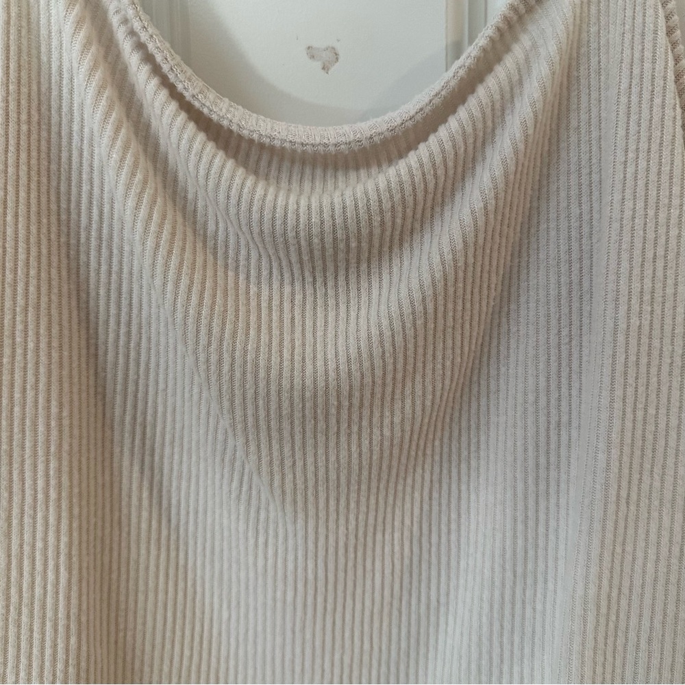 XL Express Cream Ribbed Tank - Picture 3 of 7